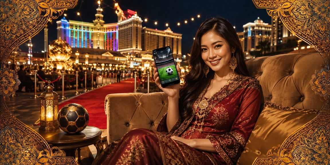 Taruhan bola sepak di Genting Highlands dengan corak batik Malaysia